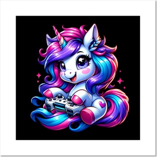 Unicorn Gamer Video Games Posters and Art